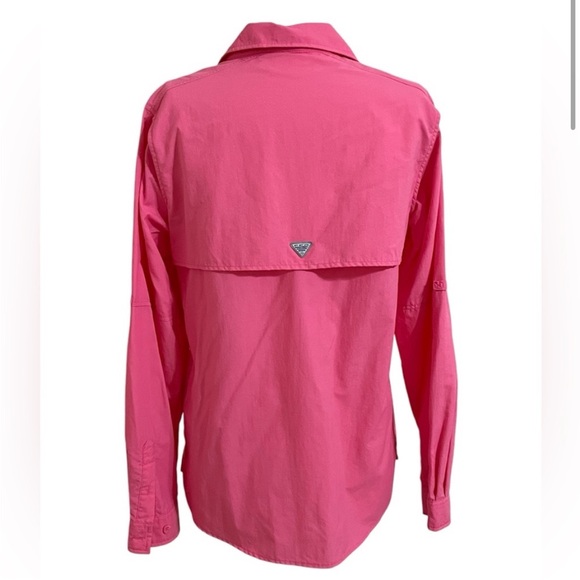 COLUMBIA Women’s Pink Long Sleeve Button Down Outdoor UPF 50 Shirt Medium - Picture 4 of 11